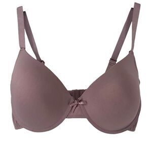 Just Be Bra Size 38D Underwire Purple Back Closure Lightly Padded Classic Opaque